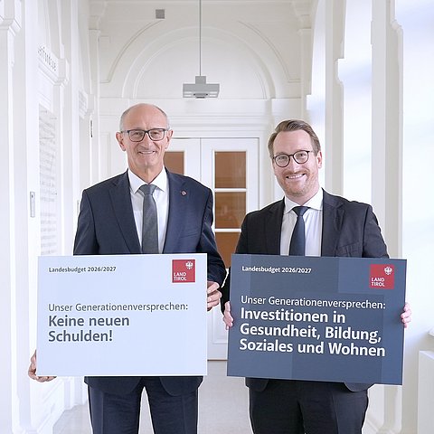 � Land Tirol/Dominik Generationenversprechen: Landesbudget ohne neue Schulden!