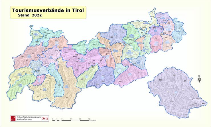 Karte Planungsverbände Tirol
