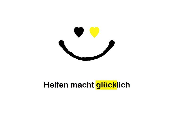 Ein Smiley also Logo der Freiwilligenwoche mit einem Text darunter