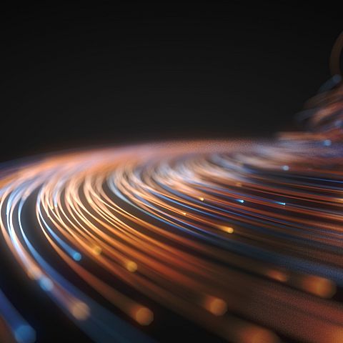 Glowing,Fiber,Optic,Strings.,Suitable,For,Technology,,Internet,And,Computer