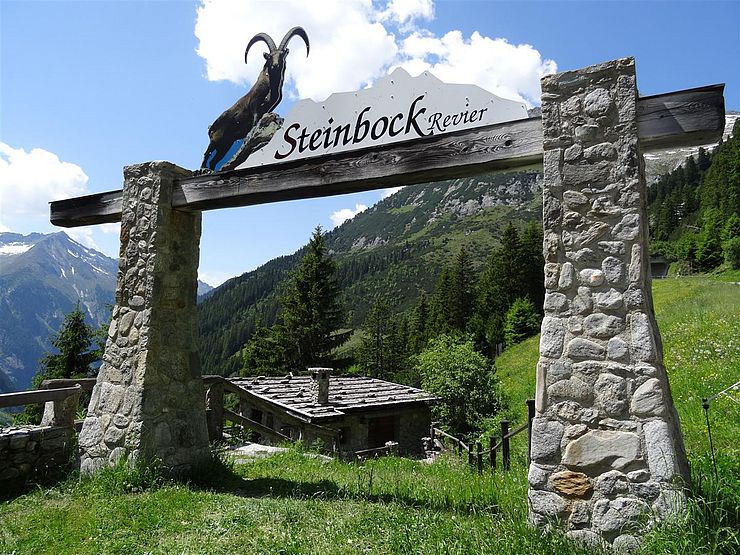 Eingang zu den "Steinbock.Welten Zillergrund" in "Mayrhofen/Ginzling"