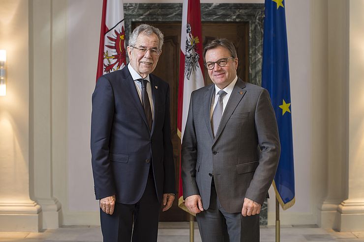 Bundespräsident Alexander Van der Bellen und LH Günther Platter führten heute ein gemeinsames Arbeitsgespräch.