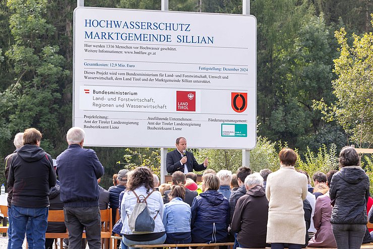 THEMENBILD, Fertigstellungsfeier Hochwasserschutz Drau Sillian