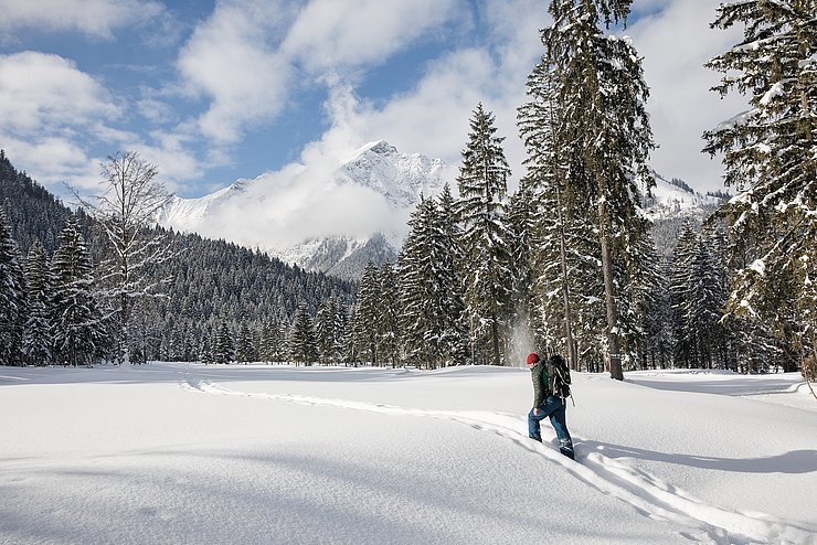 Schneeschuhwanderer