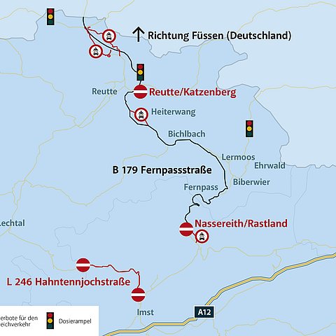 � Land Tirol Sperre der Fernpassroute und des Hahntennjochs am 27. Juni 2026