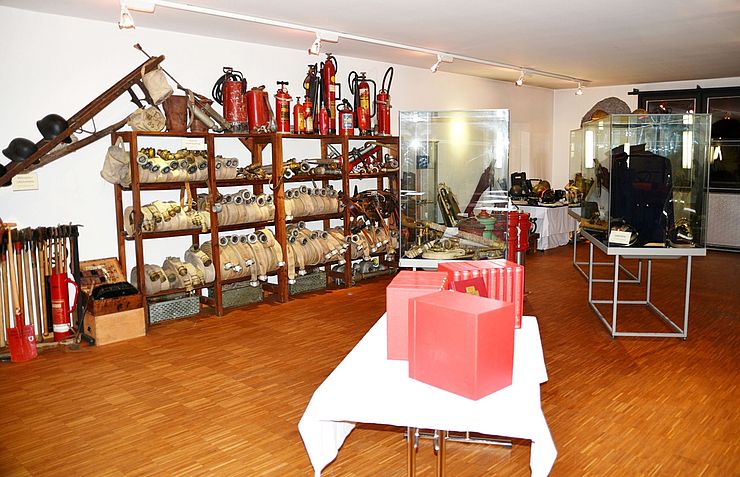 Blick in die Ausstellung im "Feuerwehrmuseum Telfs"