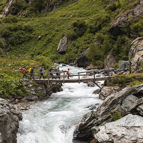 Ansicht eines Abschnitts des Iselstrails in Osttirol.