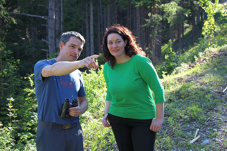 Hermann Sonntag und LHStvin Felipe blicken auf die kommenden Projekte des Naturparks Karwendel.