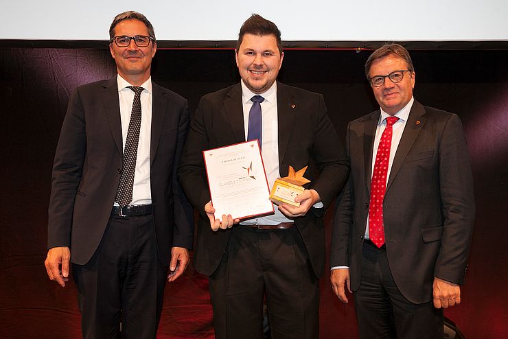 Auszeichnung für Slaven Tomas (Junge ÖVP Tirol).