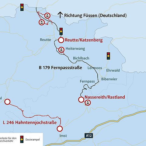 � Land Tirol Sperre der Fernpassstraße und des Hahntennjochs am 1. August 2026