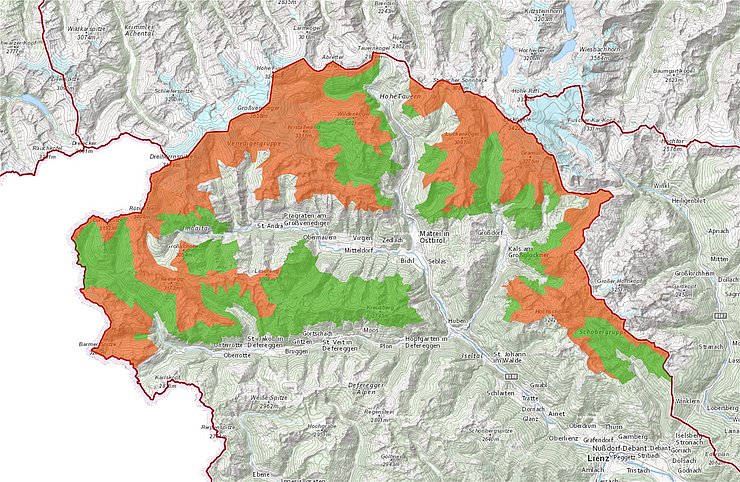 Zonierung Nationalpark Hohe Tauern Tirol