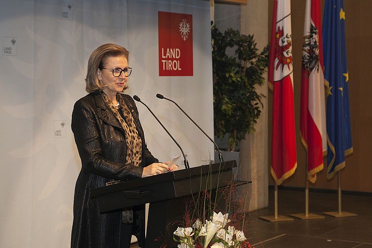 Landesrätin Patrizia Zoller-Frischauf bei ihrer Festansprache.