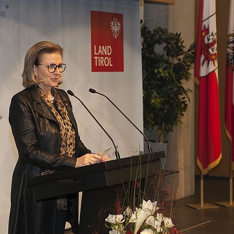 Landesrätin Patrizia Zoller-Frischauf bei ihrer Festansprache.