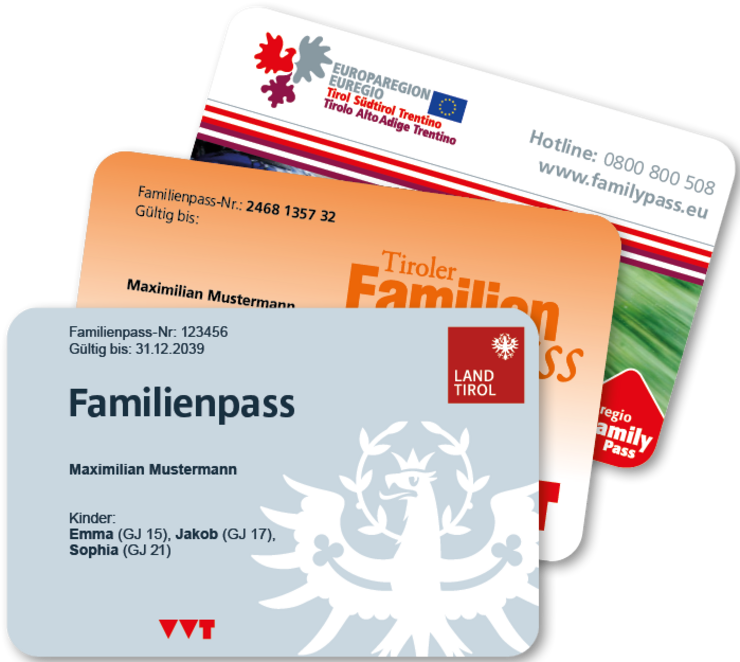Abbildung Tiroler Familienpass/EuregioFamilyPass
