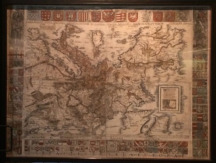 Historische Karte im "Museum im Zeughaus"